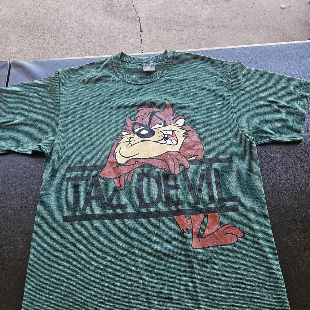 Tasmanian Devil Vintage Striped Mega Print Warner Bros. Studio Tee